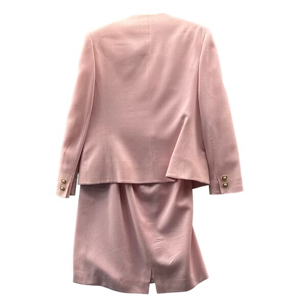 Herbert Grossman Cynthia Sobel Vintage Barbie Pink Pearl Button Skirt Suit 12 - Picture 2 of 11